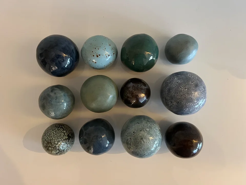 A selection of glazes in a grid format to choose from